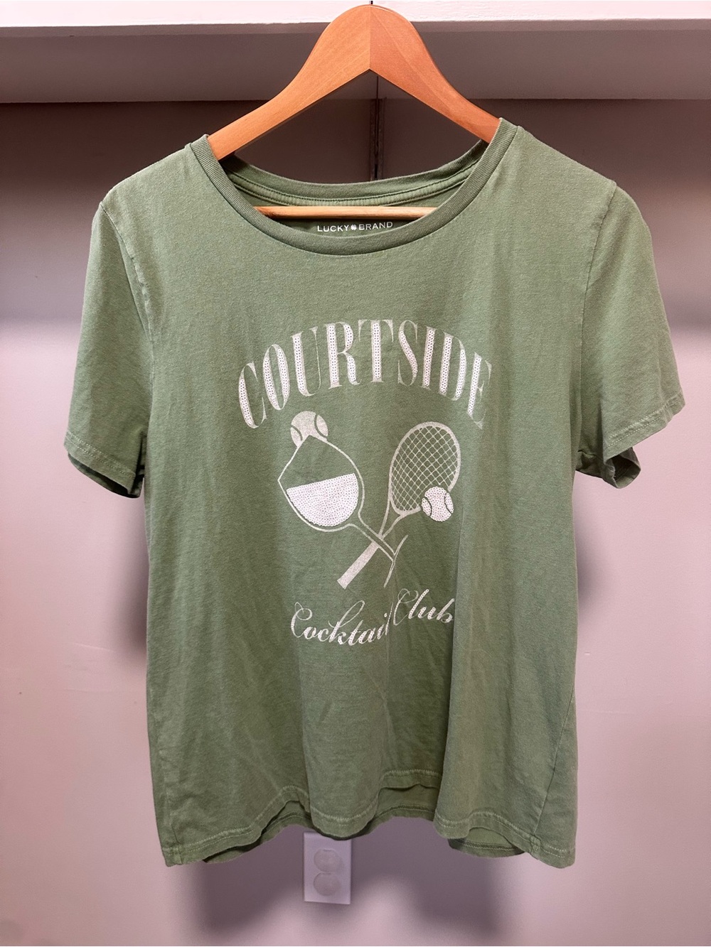 Lucky Brand Olive Green Graphic Tee